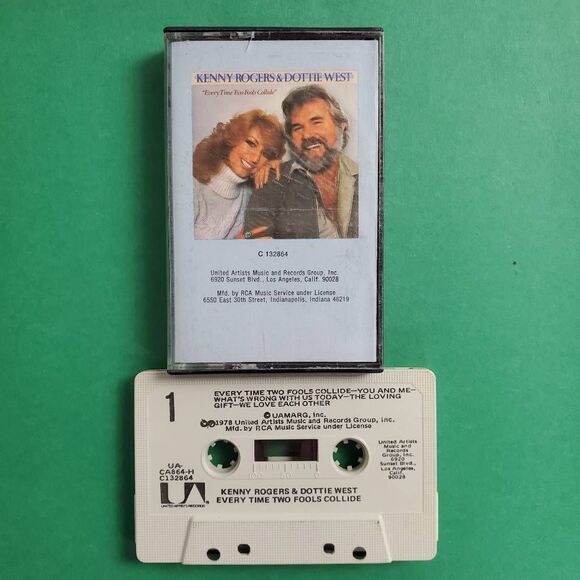 Kenny Rogers & Dottie West Every Time Two Fools Collide Cassette - Picture 1 of 2